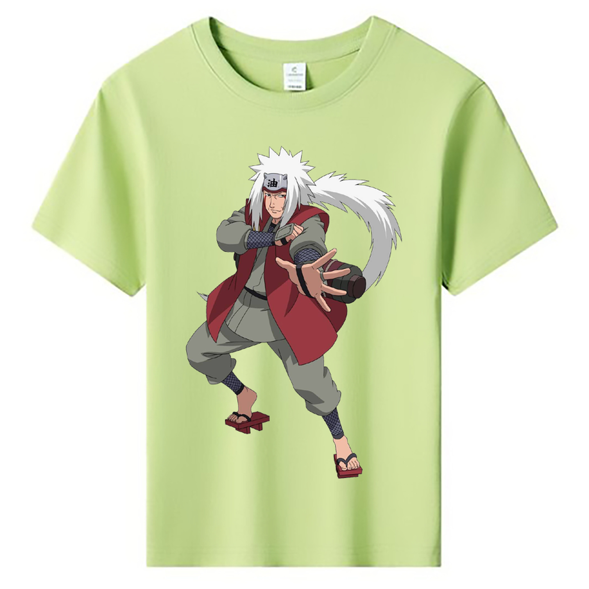 （画像用） NARUTO -ナルト- 自来也（じらいや） Jiraiya 綿100％キッズTシャツ（フロントプリント）